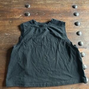 a new day Sleeveless Black Tank Top
